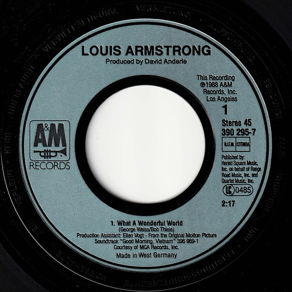 Louis Armstrong - What A Wonderful World | A&M Records (390 295-7) - 3 Louis Armstrong - What A Wonderful World | A&M Records (390 295-7) - 3