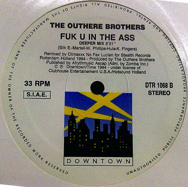 The Outhere Brothers - Fuk U In The Ass | Downtown (DTR 1068) - main