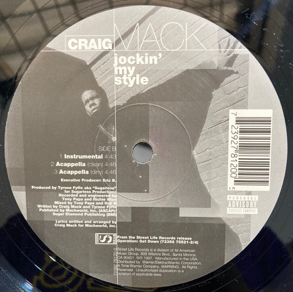 Craig Mack - Jockin' My Style | Street Life Records (72392 78120-0) - 3 Craig Mack - Jockin' My Style | Street Life Records (72392 78120-0) - 3