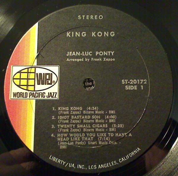 Jean-Luc Ponty - King Kong: Jean-Luc Ponty Plays The Music Of Frank Zappa | World Pacific Jazz (ST-20172) - 3