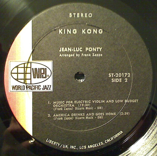 Jean-Luc Ponty - King Kong: Jean-Luc Ponty Plays The Music Of Frank Zappa | World Pacific Jazz (ST-20172) - 4
