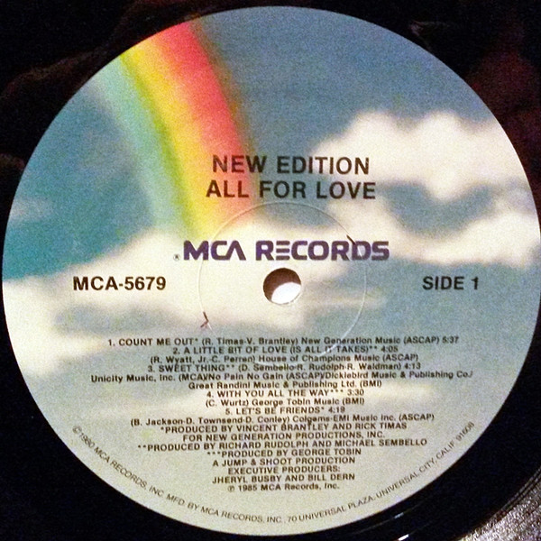 New Edition - All For Love | MCA Records (MCA-5679) - 2