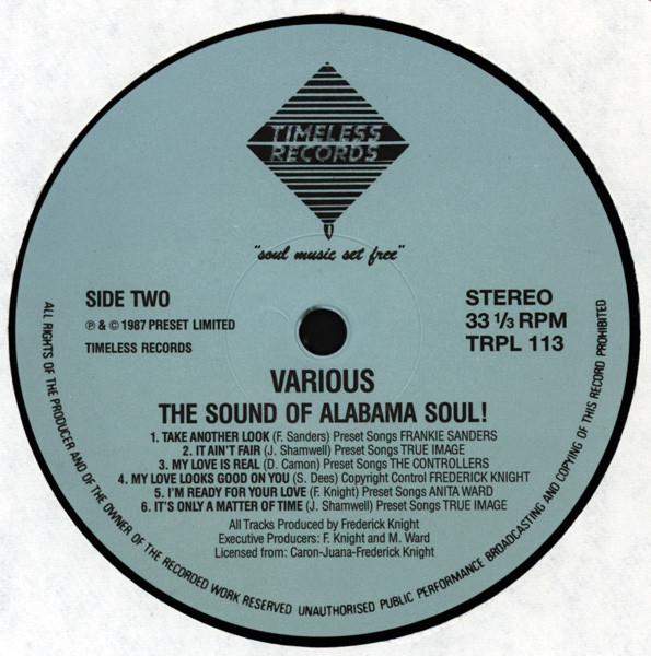 Various - The Sound Of Alabama Soul | Timeless Records (TRPL113) - 4