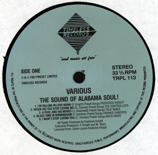 Various - The Sound Of Alabama Soul | Timeless Records (TRPL113) - 3