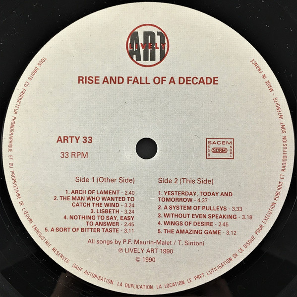 Rise And Fall Of A Decade - Rise And Fall Of A Decade | Lively Art (ARTY 33) - 3
