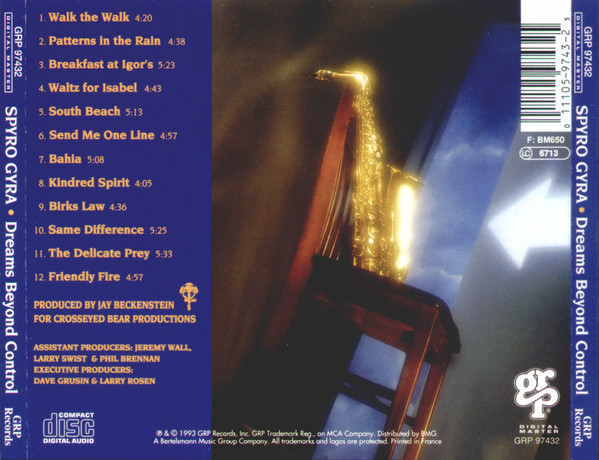 Spyro Gyra - Dreams Beyond Control | GRP (GRP 97432) - 3 Spyro Gyra - Dreams Beyond Control | GRP (GRP 97432) - 3