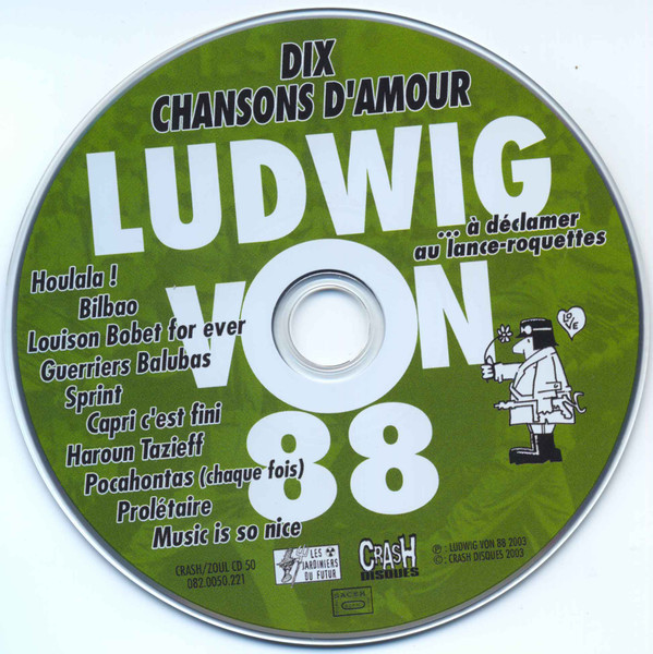 Ludwig Von 88 - 10 Chansons D'Amour A Déclamer Au Lance-Roquettes [CD] | Crash Disques (CRASH CD 50) - 3