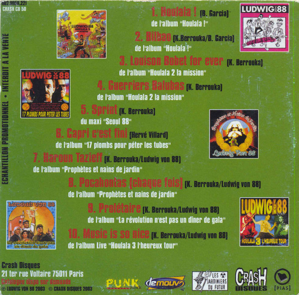 Ludwig Von 88 - 10 Chansons D'Amour A Déclamer Au Lance-Roquettes [CD] | Crash Disques (CRASH CD 50) - 2