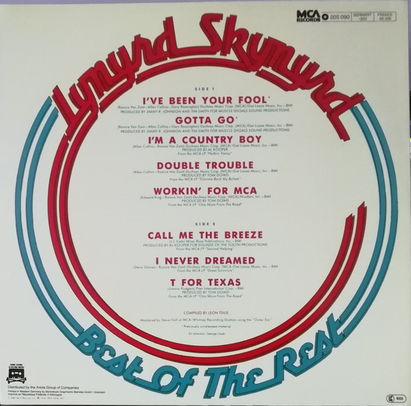 Lynyrd Skynyrd - Best Of The Rest | MCA Records (205 090) - 2 Lynyrd Skynyrd - Best Of The Rest | MCA Records (205 090) - 2