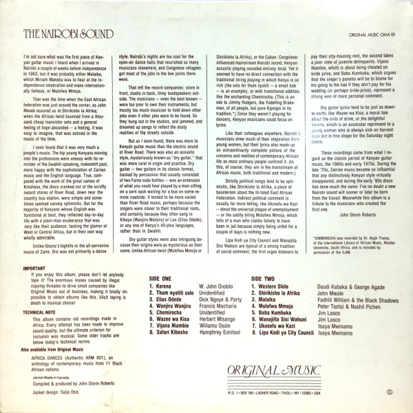 Various - The Nairobi Sound | Original Music (OMA 101) - 2 Various - The Nairobi Sound | Original Music (OMA 101) - 2