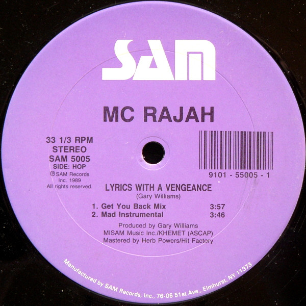 MC Rajah - Doin' The House / Lyrics With A Vengeance | Sam Records (SAM 5005) - 2 MC Rajah - Doin' The House / Lyrics With A Vengeance | Sam Records (SAM 5005) - 2