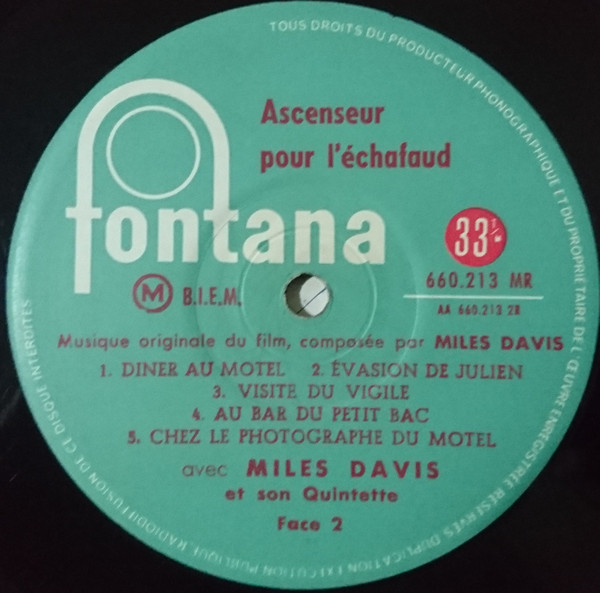Miles Davis - Ascenseur Pour L'Échafaud | Fontana (660.213 MR) - 4 Miles Davis - Ascenseur Pour L'Échafaud | Fontana (660.213 MR) - 4