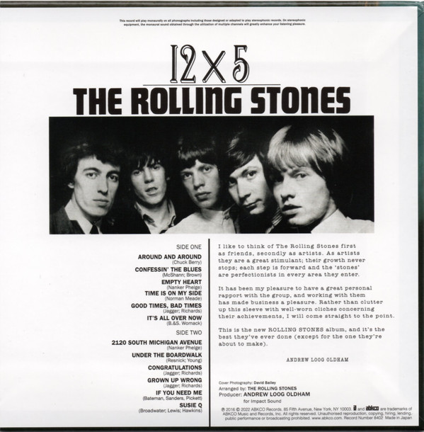 The Rolling Stones - 12x5 | ABKCO (UICY-79987K) - 2