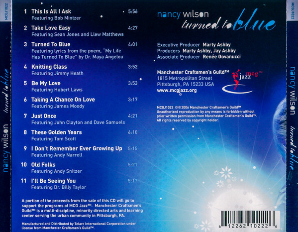 Nancy Wilson - Turned To Blue | MCG Jazz (MCGJ1022) - 2