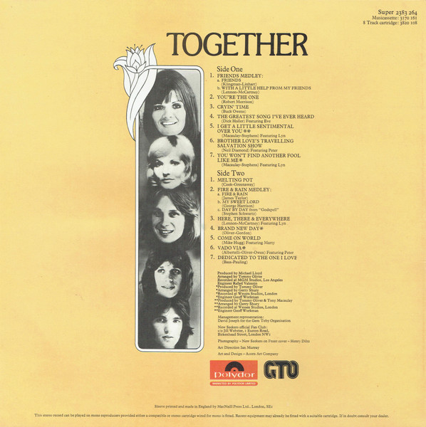 The New Seekers - Together | Polydor (2383 264) - 2