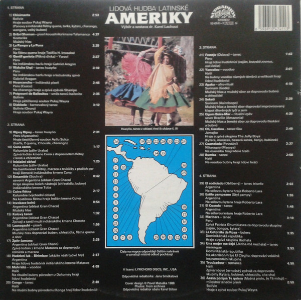 Various - Lidová Hudba Latinské Ameriky | Supraphon (10 4741-1712) - 2