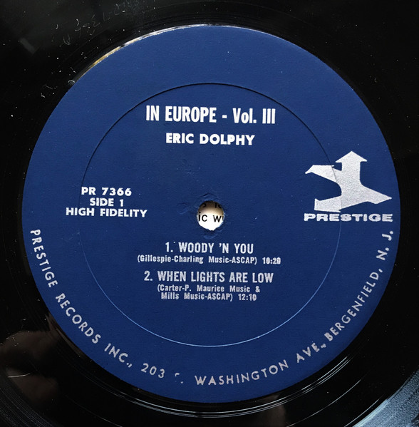 Eric Dolphy - In Europe / Volume 3. | Prestige (PR 7366) - 3