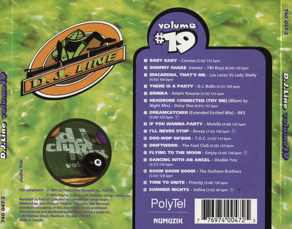 Various - D.J. Line Volume 19 | PolyTel (740 047-2) - 2 Various - D.J. Line Volume 19 | PolyTel (740 047-2) - 2