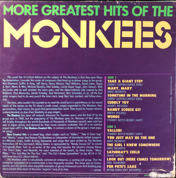 The Monkees - More Greatest Hits | Arista (ABM 2007) - 2 The Monkees - More Greatest Hits | Arista (ABM 2007) - 2