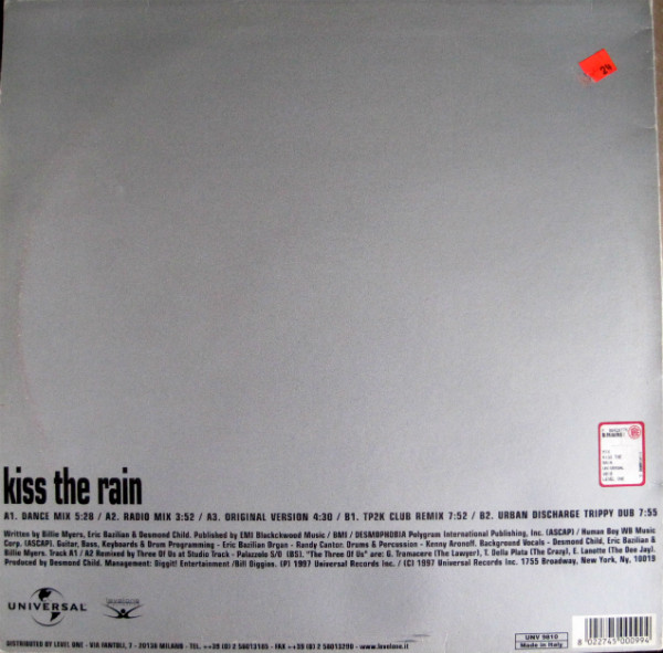 Billie Myers - Kiss The Rain | Universal (UNV 9810) - 2 Billie Myers - Kiss The Rain | Universal (UNV 9810) - 2