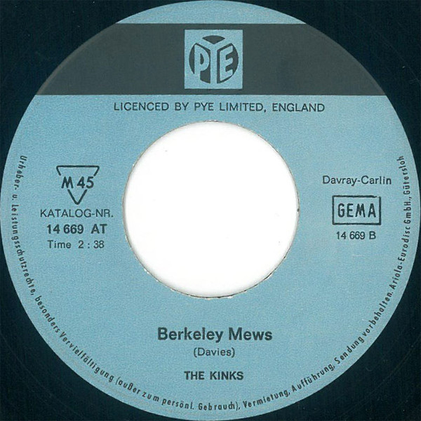 The Kinks - Lola / Berkeley Mews | Pye Records (14 669 AT) - 4