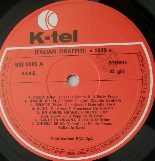 Various - Italian Graffiti 1973 | K-Tel (SKI 5085) - 3 Various - Italian Graffiti 1973 | K-Tel (SKI 5085) - 3