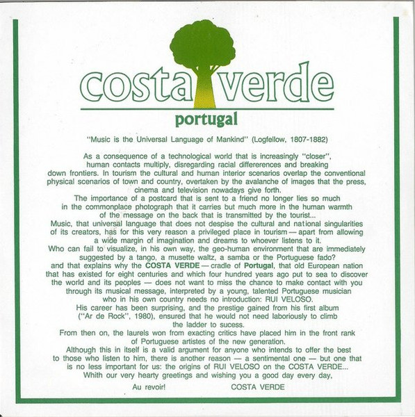Rui Veloso - Costa Verde | EMI (1775177) - 3