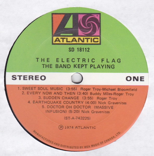 The Electric Flag - The Band Kept Playing [Vinyl] | Atlantic (SD 18112) - 2
