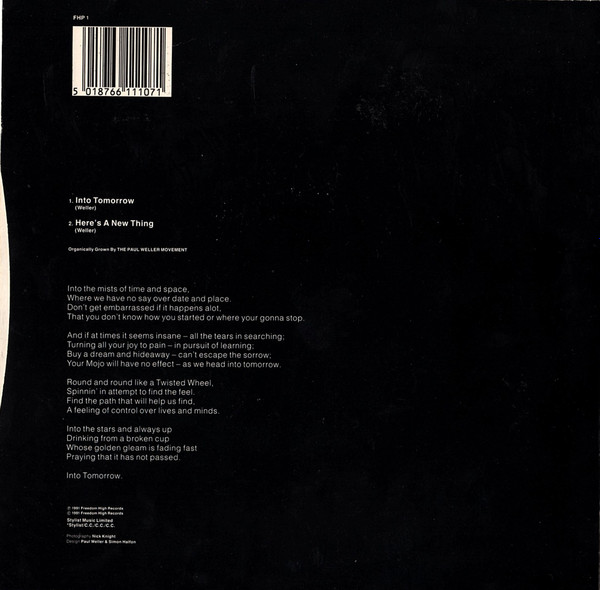 The Paul Weller Movement - Into Tomorrow | Freedom High Records (FHP 1) - 2 The Paul Weller Movement - Into Tomorrow | Freedom High Records (FHP 1) - 2