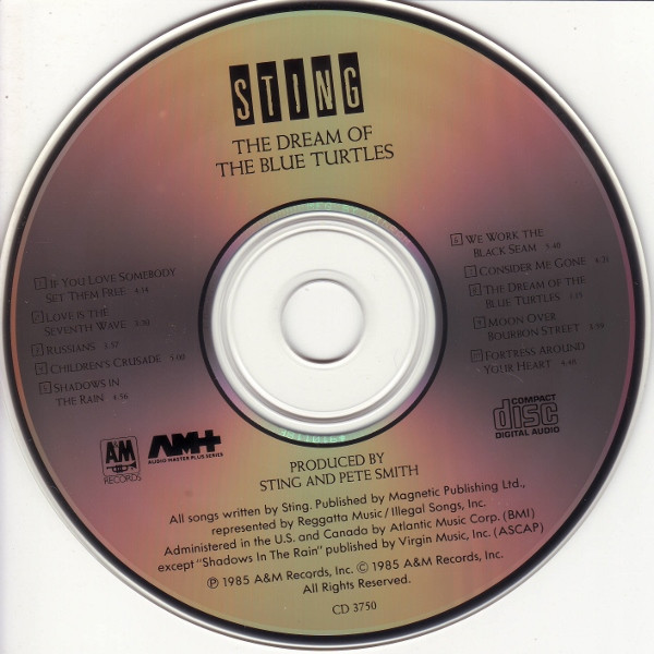 Sting - The Dream Of The Blue Turtles | A&M Records (CD 3750) - 3 Sting - The Dream Of The Blue Turtles | A&M Records (CD 3750) - 3