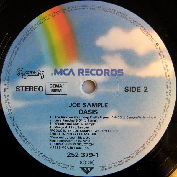 Joe Sample - Oasis | MCA Records (252 379-1) - 4 Joe Sample - Oasis | MCA Records (252 379-1) - 4