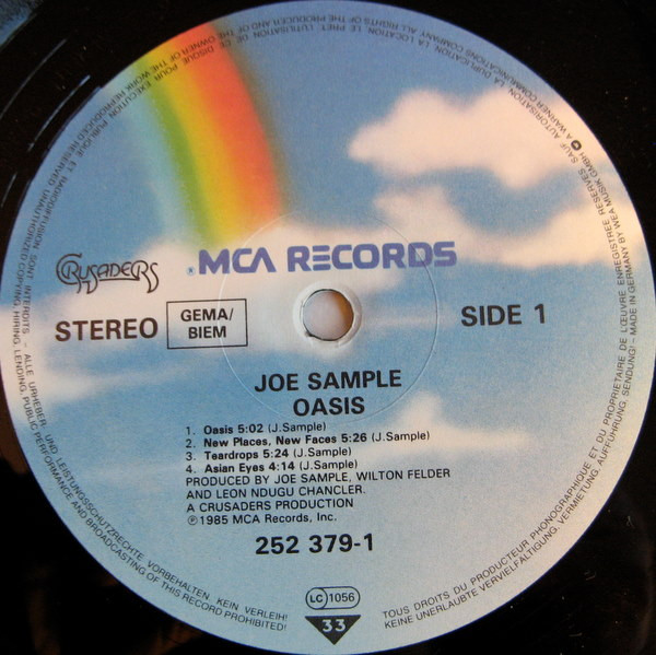 Joe Sample - Oasis | MCA Records (252 379-1) - 3 Joe Sample - Oasis | MCA Records (252 379-1) - 3
