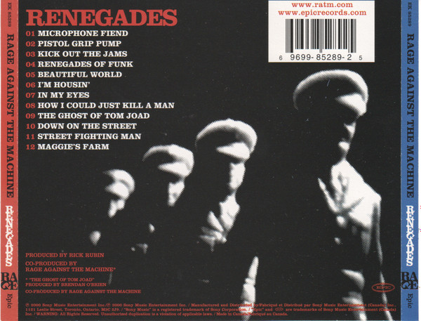 Rage Against The Machine - Renegades [CD] | Epic (EK 85289) - 3