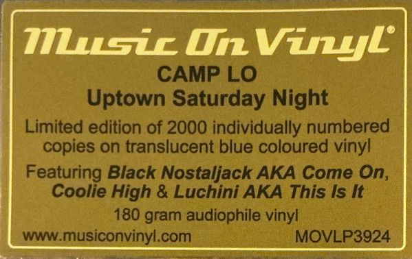 Camp Lo - Uptown Saturday Night | Music On Vinyl (MOVLP3924) - 2