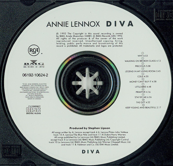 Annie Lennox - Diva | RCA (06192-10624-2) - 3 Annie Lennox - Diva | RCA (06192-10624-2) - 3
