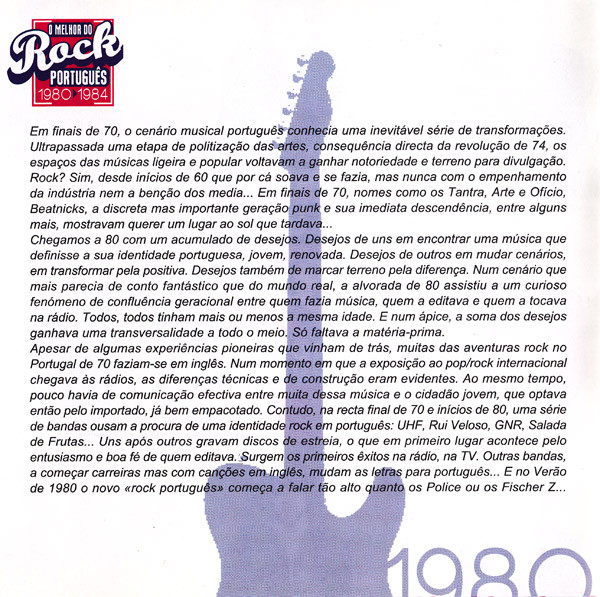 Various - O Melhor Do Rock Português 1980-1984 | EMI (7243 5 92038 2 9) - 2 Various - O Melhor Do Rock Português 1980-1984 | EMI (7243 5 92038 2 9) - 2