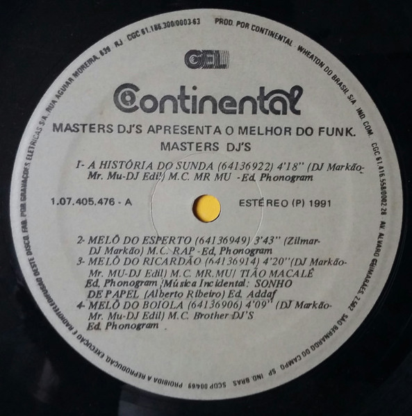 Masters DJ's Apresenta O Melhor Do Funk