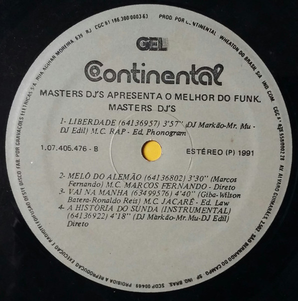 Masters DJ's Apresenta O Melhor Do Funk