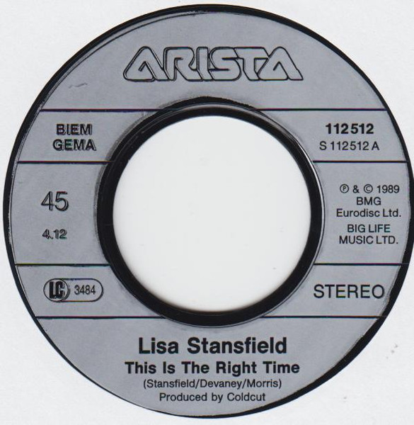 Lisa Stansfield - This Is The Right Time | Arista (112 512) - 3