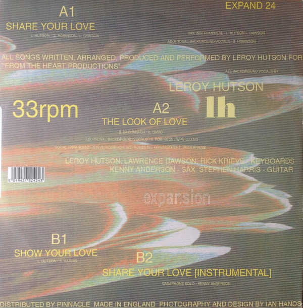 Leroy Hutson - Shades Of Love EP | Expansion (EXPAND 24)