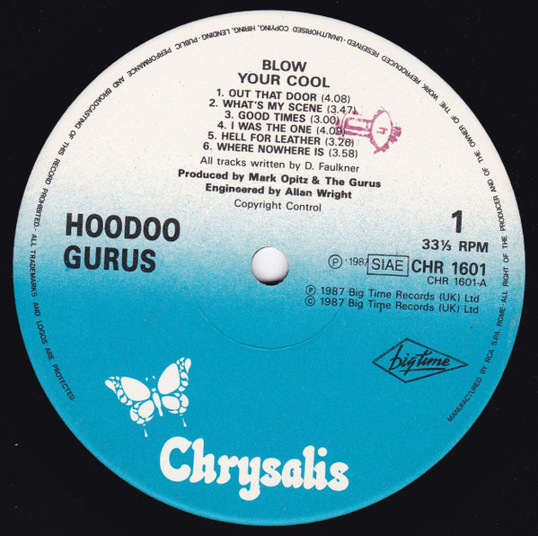 Hoodoo Gurus - Blow Your Cool | Chrysalis (CHR1601) - 3 Hoodoo Gurus - Blow Your Cool | Chrysalis (CHR1601) - 3