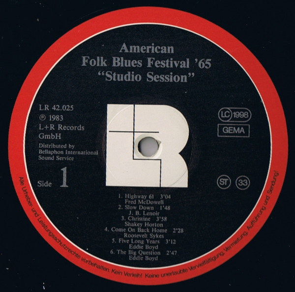 Various - American Folk Blues Festival '65 | L+R Records (LR 42.025) - 2 Various - American Folk Blues Festival '65 | L+R Records (LR 42.025) - 2
