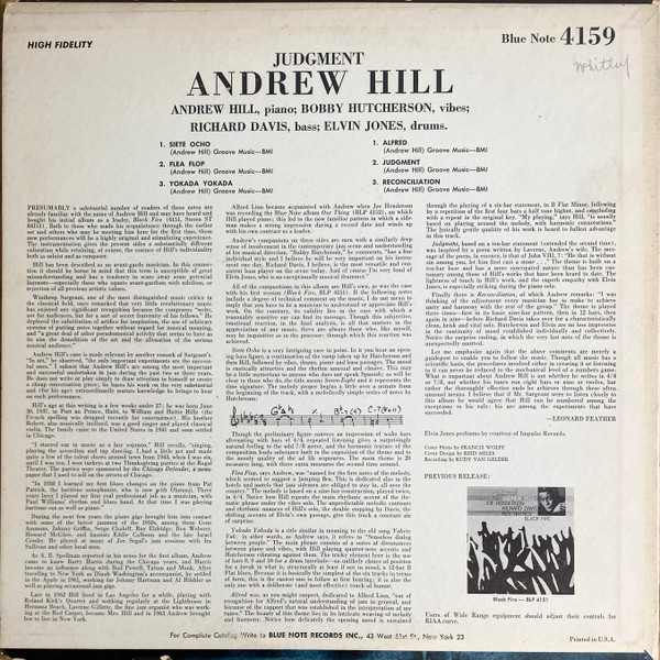 Andrew Hill - Judgment! | Blue Note (BLP 4159) - 2
