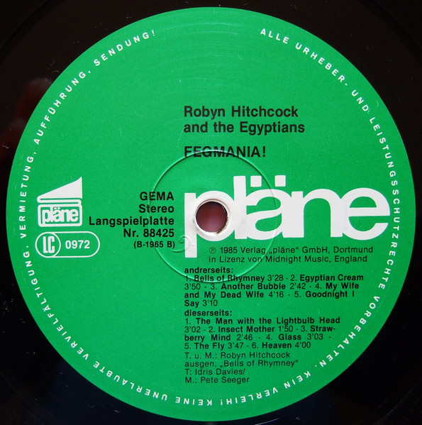 Robyn Hitchcock & The Egyptians - Fegmania! | Pläne (88425) - 3