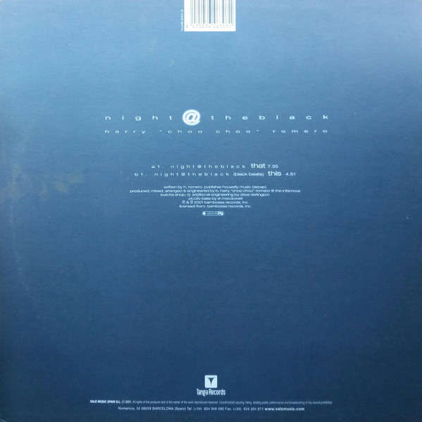Harry "Choo Choo" Romero - Night @ The Black | Tanga Records (VLMX 630-3) - 2
