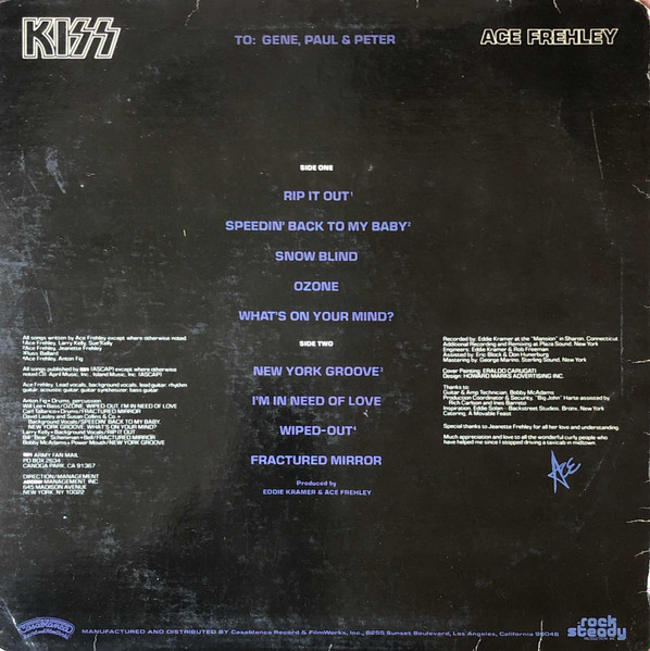 Kiss , Ace Frehley - Ace Frehley | Casablanca (NBLP 7121) - 2 Kiss , Ace Frehley - Ace Frehley | Casablanca (NBLP 7121) - 2