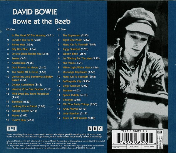 David Bowie - Bowie At The Beeb (The Best Of The BBC Sessions 68-72) | EMI (7243 5 28958 2 3) - 4