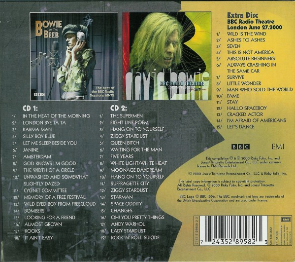 David Bowie - Bowie At The Beeb (The Best Of The BBC Sessions 68-72) | EMI (7243 5 28958 2 3) - 2