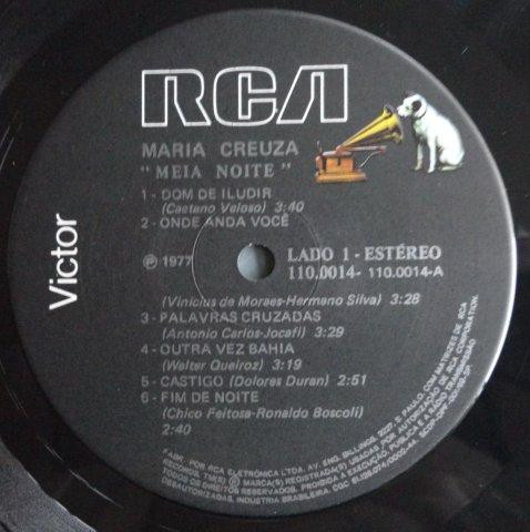 Maria Creuza - Meia Noite | RCA Victor (110.0014) - 4 Maria Creuza - Meia Noite | RCA Victor (110.0014) - 4