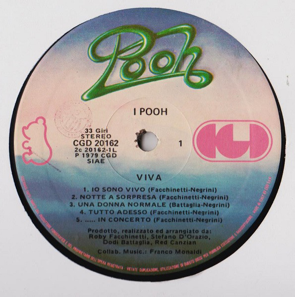 Pooh - Viva | CGD (CGD 20162) - 3 Pooh - Viva | CGD (CGD 20162) - 3